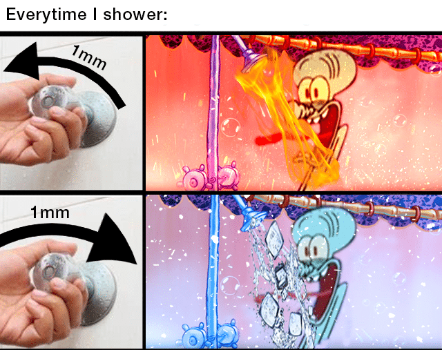 Spongebob,  Spongebob Memes Spongebob,  text: verytime I shower: 1 mm 