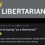 Political Memes Political, Republicans, President Trump, Libertarian text: T LIBERTARIAN Posted by 023 hours ago Instead of saying "as a libertarian" lust make your point without the preamble. People will know you