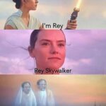 Star Wars Memes Sequel-memes, Rey, TikTok text: 11m Re Rey Skywalker Identitv theft is not a ioke, Rev. Millions of families are affected each vear. 
