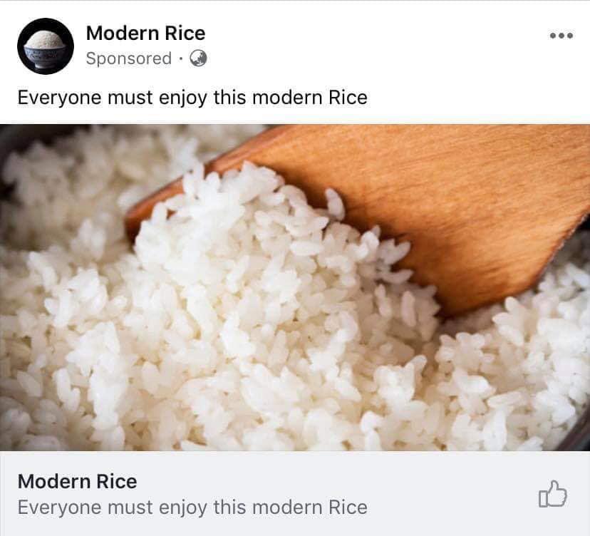 Cringe,  cringe memes Cringe,  text: Modern Rice Sponsored • Everyone must enjoy this modern Rice Modern Rice Everyone must enjoy this modern Rice 