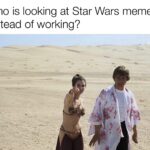 Star Wars Memes Ot-memes, Leia, Luke, PX5WFBc, Mark, Lucas text: Who is looking at Star Wars memes instead of working? 