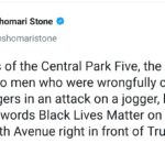 Black Twitter Memes Tweets, DAMN text: Shomari Stone @shomaristone Members of the Central Park Five, the Black and Latino men who were wrongfully convicted as teenagers in an attack on a jogger, helped paint the words Black Lives Matter on New York
