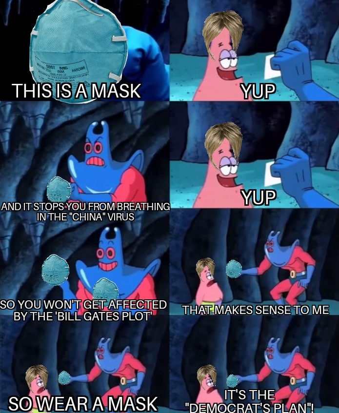 Spongebob,  Spongebob Memes Spongebob,  text: THIS IS RMASK AND IT STOPS-YOU FROM BREATHING INTHE 