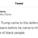 Political Memes Political, Trump, American, Negros, BLM text: Tweet planty @lts_Planty Donald Trump came to the defense of black beans before he came to the defense of black people.  Political, Trump, American, Negros, BLM