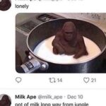 cringe memes Cringe,  text: lonely @milk_ape • Dec 10 Milk Ape 0 21  Cringe, 