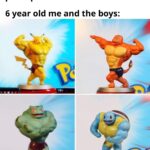 other memes Funny, JoJo, Pokemon, Squirtle, Ultra, Pok text: Teacher: I need 4 strong men to pick up these boxes! 6 year old me and the boys:  Funny, JoJo, Pokemon, Squirtle, Ultra, Pok