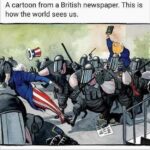 Political Memes Political, America, USA, British, Bible, Trump text: A cartoon from a British newspaper. This is how the world sees us.  Political, America, USA, British, Bible, Trump