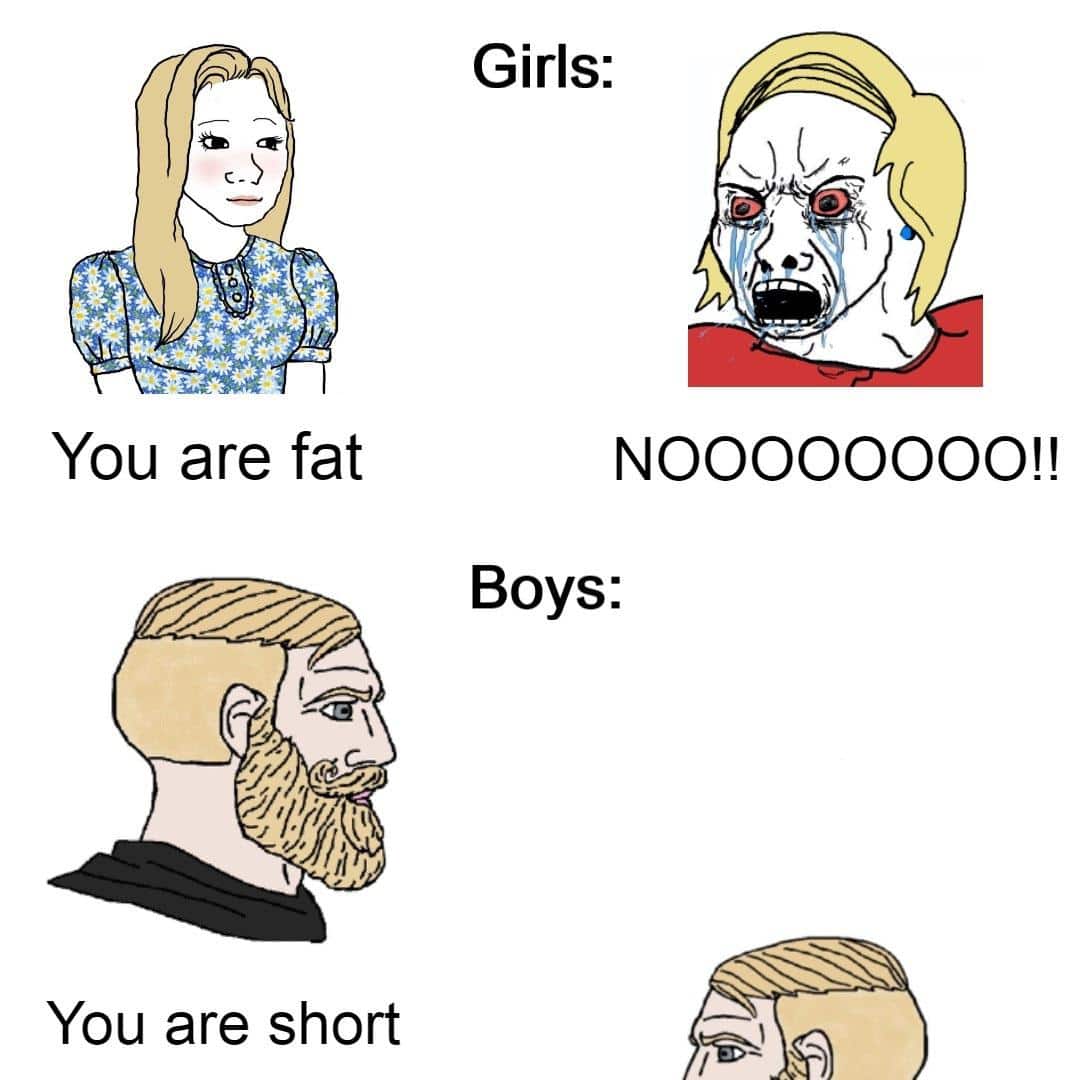 Dank, Short, Know Dank Memes Dank, Short, Know text: Girls: You are fat NOOOOOOOO!! Boys: You are short 