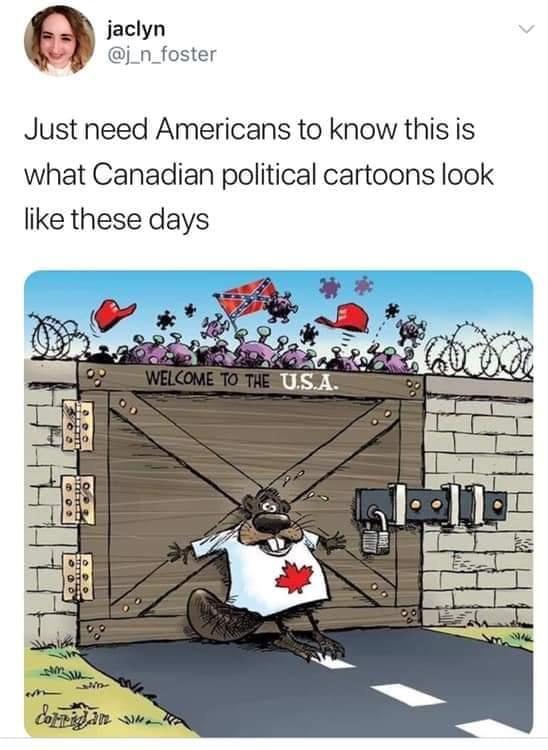 Political, Canada, American, Americans, America, Canadian Political Memes Political, Canada, American, Americans, America, Canadian text: jaclyn @j-n_foster Just need Americans to know this is what Canadian political cartoons look like these days WEL(NE TO TAE 