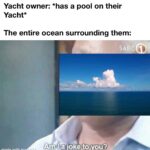other memes Funny, SABC, Ocean, No, Jaws text: Yacht owner: *has a pool on their Yacht* The entire ocean surrounding them: SABC made with m Am 17joke to you? -e  Funny, SABC, Ocean, No, Jaws