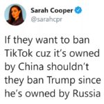 Political Memes Political, Trump, China, Russia, Russian, TikTok text: Sarah Cooper @sarahcpr If they want to ban TikTok cuz it