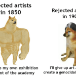 History Memes History, Hitler, Germany, Jews, Adolf, WW1 text: Rejected artists in 1850 I