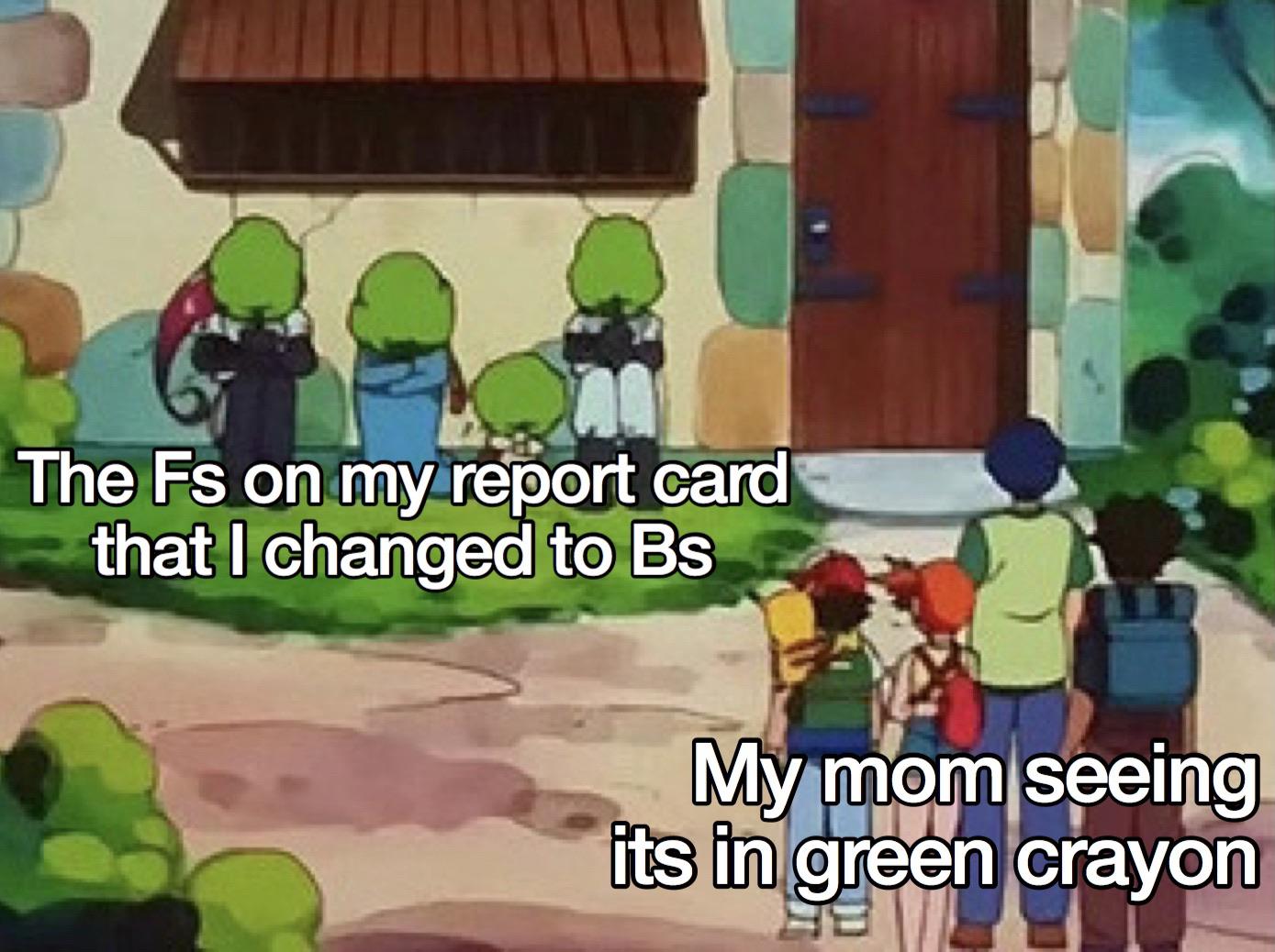 Dank, Misty, DankExchange Dank Memes Dank, Misty, DankExchange text: The Fs_on myseport card that Itchanged teBs My mom seeipg its in green crayon, 
