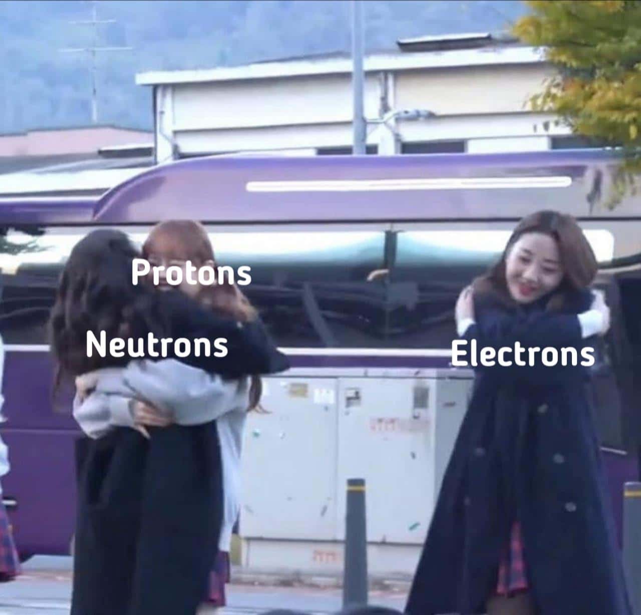 Funny, LOONA, Yves, Chuu, Loona, Hydrogen other memes Funny, LOONA, Yves, Chuu, Loona, Hydrogen text: Proto s Neutrons —..........-.-..........-±lectrons 