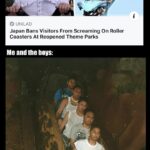 other memes Funny, Japanese, Seaworld Orlando, Japan text: O UNILAD Japan Bans Visitors From Screaming On Roller Coasters At Reopened Theme Parks Me and the boys:  Funny, Japanese, Seaworld Orlando, Japan