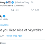 Yang Memes Political, Star Wars, Rey Skywalker  Jul 2020