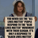 Political Memes Political, BLM, All Lives Matter, Trump, Semites, No text: you NEVER SEE THE "ALL LIVES MATTER" PEOPLE RESPOND TO THE "BLUE LIVES MATTER" MOVEMENT WITH THEIR SLOGAN. IT