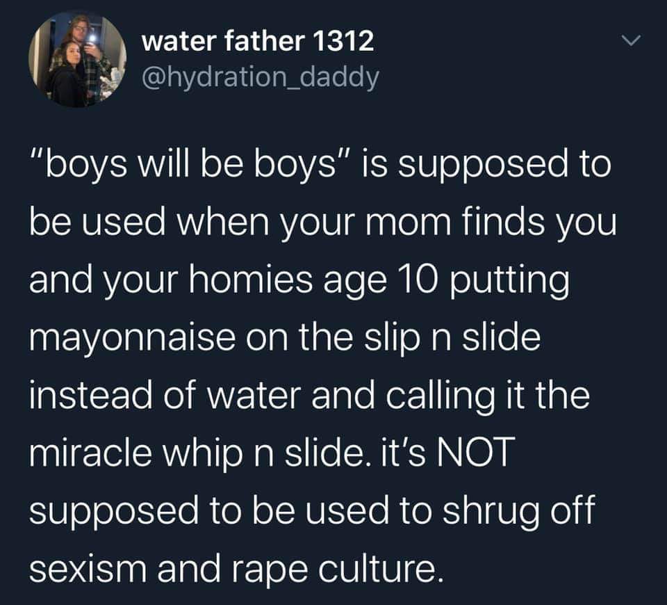 Women, Kids, Slide feminine memes Women, Kids, Slide text: water father 1312 @hydration_daddy 