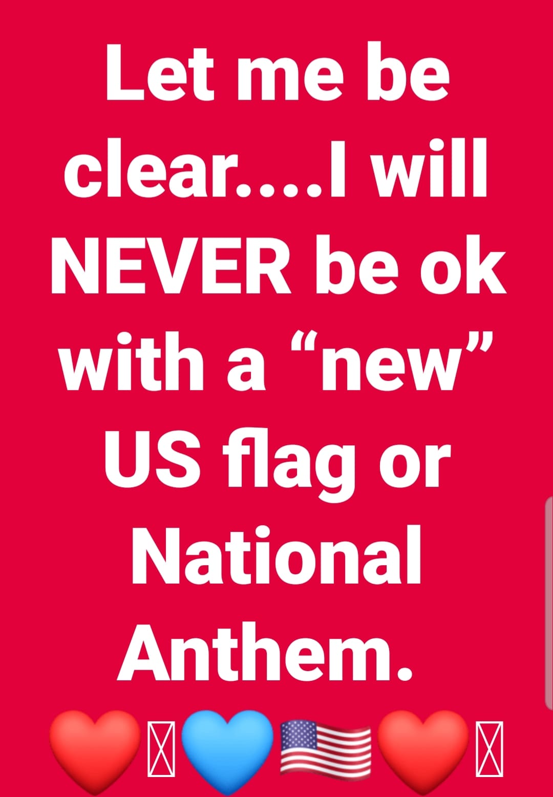 Political, Guam, America, United States, Star Spangled Banner, Hawaii boomer memes Political, Guam, America, United States, Star Spangled Banner, Hawaii text: Let me be clear....l will NEVER be 0k with a 