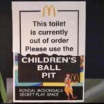 History Memes History,  text: This toilet is currently out of order Please use the CHILDREN