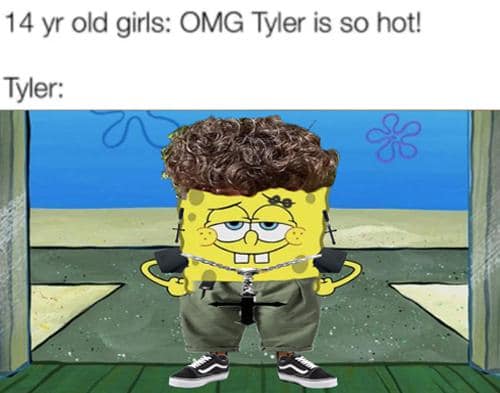 Dank, Tyler Dank Memes Dank, Tyler text: 14 yr old girls: OMG Tyler is so hot! Tyler: 