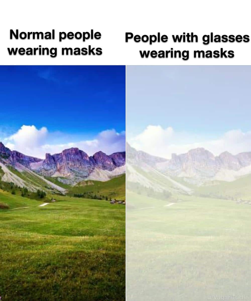 Funny, English, Windows, As other memes Funny, English, Windows, As text: Normal people wearing masks People with glasses wearing masks 