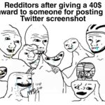 Dank Memes Dank, Reddit, OC, No text: Redditors after giving a 40$ award to someone for posting a Twitter screenshot  Dank, Reddit, OC, No
