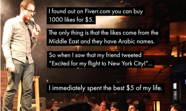 Hold up, HolUp, Wheel, Spin, TNkvvD, Arabs Dank Memes Hold up, HolUp, Wheel, Spin, TNkvvD, Arabs text: I found out on Fiverr.com you can buy 1000 likes for $5. The only thing is that the likes come from the Middle East and they have Arabic names. So when I saw that my friend tweeted 