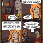 Comics Swords ~ straight to the point, MurkyWay text: HARPE IS STILL ON AN ADVENTURE SOMEWHERE AND SHE