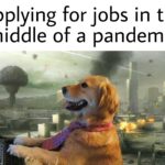 Dank Memes Dank, Dog, America, Walmart, KFC, Inside text: Applying for jobs in the middle of a pandemic  Dank, Dog, America, Walmart, KFC, Inside