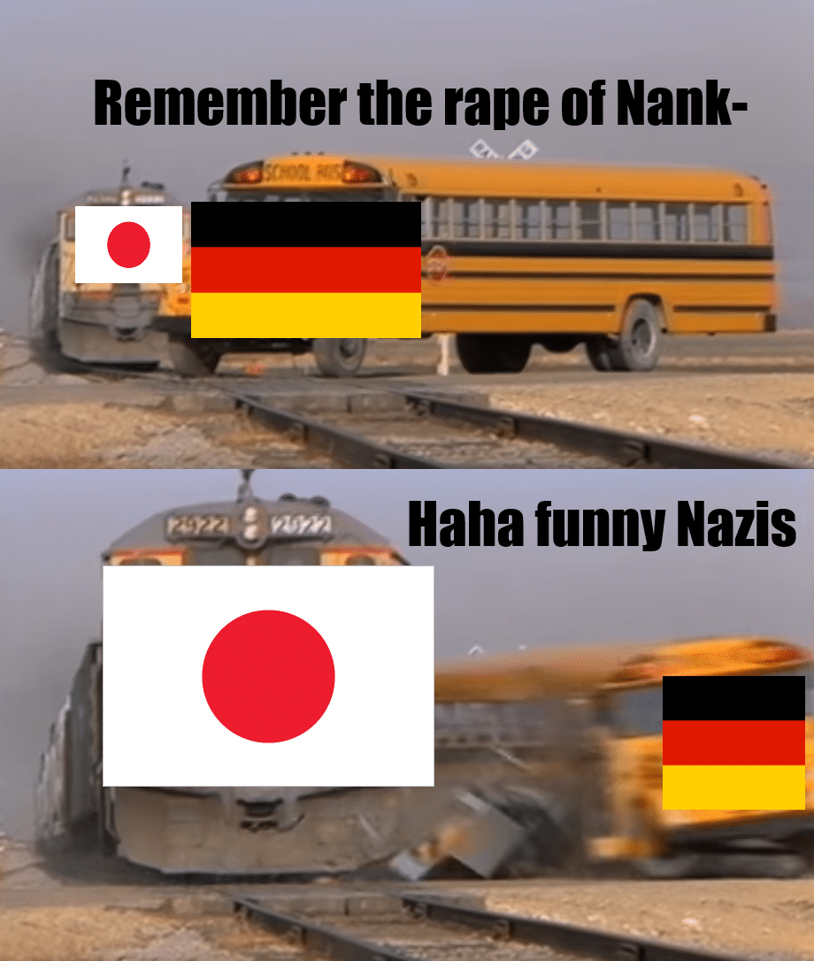 History, Japanese, Japan, Germany, Nanking, Chinese History Memes History, Japanese, Japan, Germany, Nanking, Chinese text: Remember the rape of Nank- Haha funny Nazis 