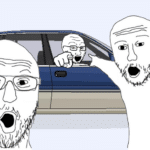 Soyjacks pointing at car Opinion meme template blank  Opinion, Pointing, Wojak, Soyjack, Car, Yelling, Screaming