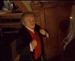 Bilbo fighting stance Angry meme template