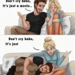 Girlfriend comforting boyfriend crying Opinion meme template blank