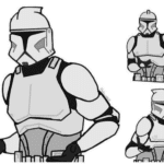Clone Trooper shrugging Prequel meme template blank