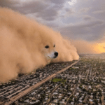 Dog storm Doge meme template