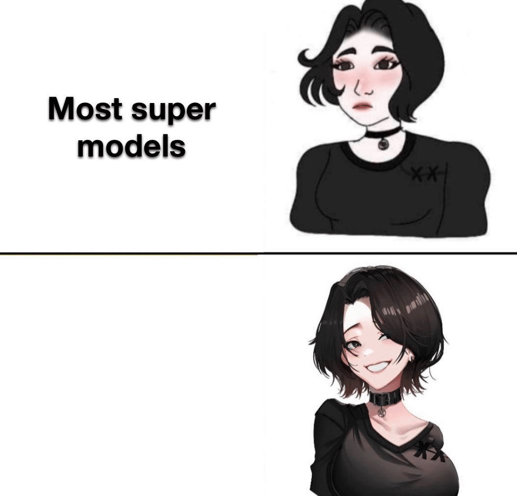 Most Super Models Wojak Wojak Model Woman Doomer Girl Anime Beautiful Vs Comparison R