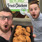 Pointing at beyond fried chicken Reaction meme template blank  Reaction, Excited, Happy, Pointing, Soyjack, Chicken, Food