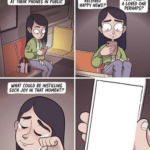 Looking at phone comic Comic meme template blank