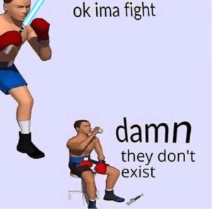 Ok ima fight damn they dont exist Boxing meme template
