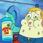 Mrs Puff Shower in a Can Spongebob meme template blank