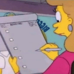 Simpsons looking at list (blank) Simpsons meme template blank