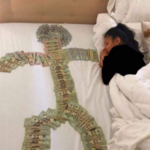 Woman sleeping with money Opinion meme template blank