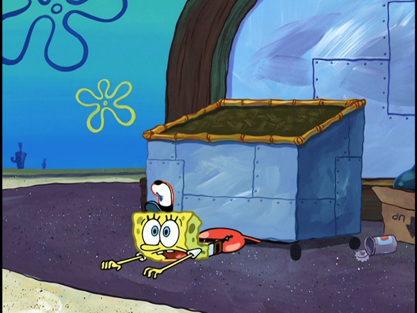 Meme Generator Spongebob Being Dragged Under Dumpster Newfa Stuff