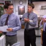 Plop and Clark clapping for Andy The Office meme template blank  The Office, Andy Bernard, Clapping, Plop, Clark, Applauding, Approving, Opinion, Happy