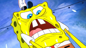 Spongebob choking Angry meme template