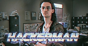 Hackerman Hacking meme template