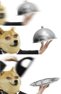 Doge bringing food  Food meme template