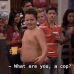 Gibby 'What are you a cop?' TV meme template blank  TV, iCarly, Gibby, Cop, Police, Asking, Angry
