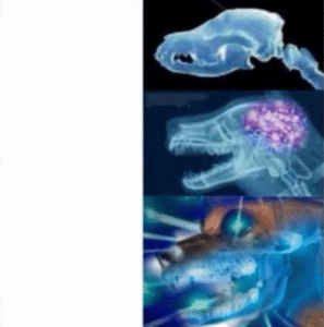 Dog Galaxy Brain Brain meme template